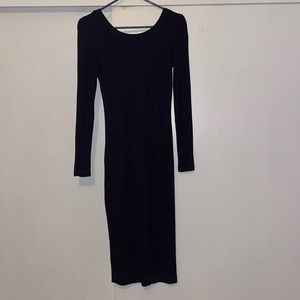 Dark purple long sleeve dress
